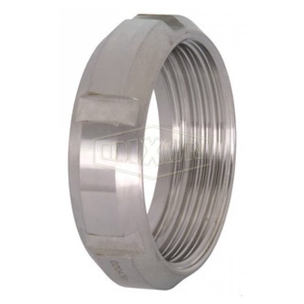 Dixon SMS Round Nut, Fitting/Connector Type: Nut, DN51 Nominal Size, 0.94 in Thickness, 304 SS, 3.31 in Di 13R-G200SMS - main
